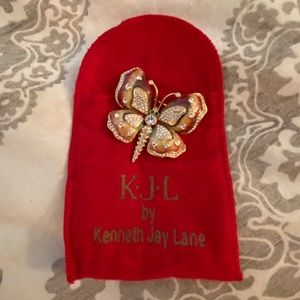 Kenneth Jay Lane Butterfly Brooch